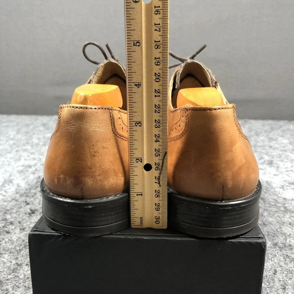 JBE Jean Baptiste Ebrard Shoes Mens Size 11-11.5 Brown Leather Wingtip Brogue